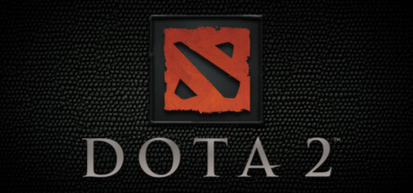 dota 2 logo on a black background
