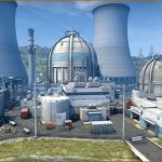 An image of an industrial plant in a video game.