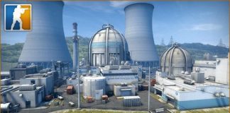 An image of an industrial plant in a video game.