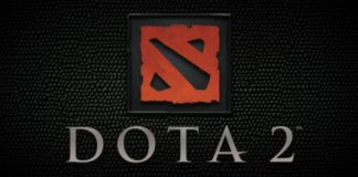 Dota 2 logo on a black background.